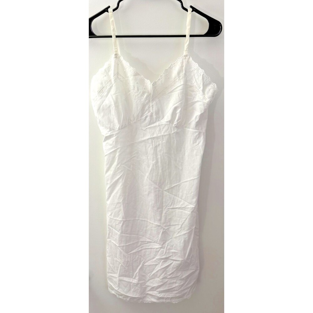 Vintage Cotton Full Slip Lace Women's 34 Medium Dreamy Fairy Angel Romantic